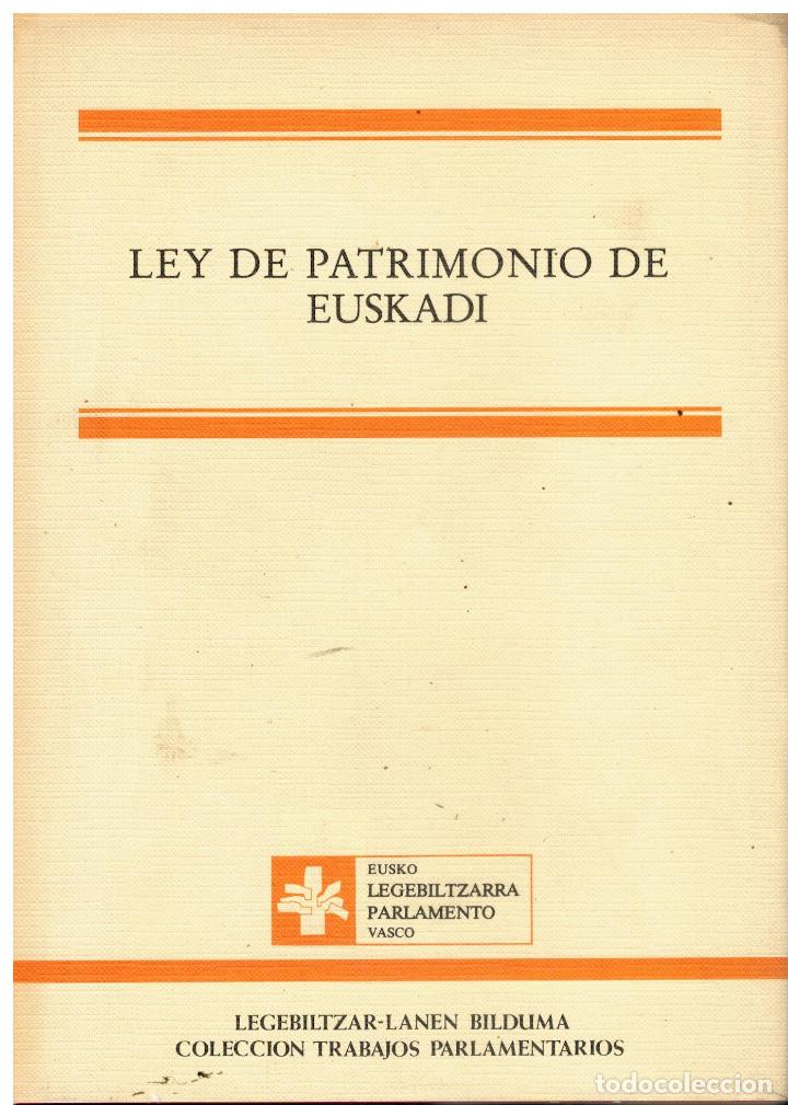 books: LEY DE PATRIMONIO DE EUSKADI.
