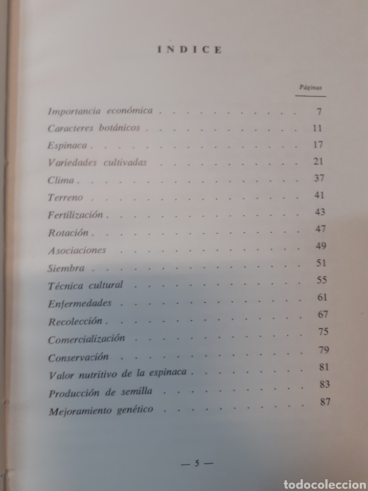 Libros: EL CULTIVO DE LA ESPINACA - GORINI,Fausto - Foto 4