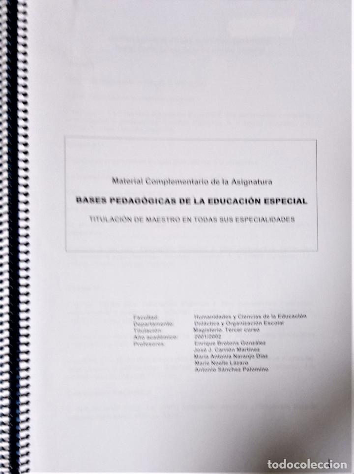 Libros: BASES PSICOL&Oacute;GICAS DE LA EDUCACI&Oacute;N ESPECIAL - U.A.L. - Foto 2