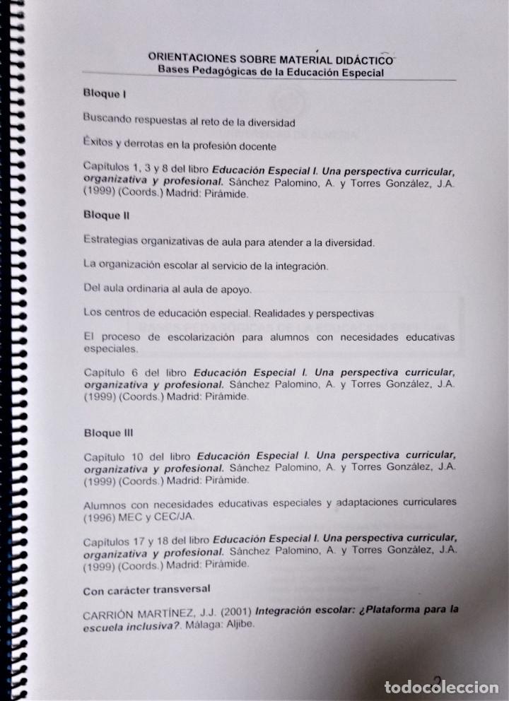 Libros: BASES PSICOL&Oacute;GICAS DE LA EDUCACI&Oacute;N ESPECIAL - U.A.L. - Foto 3