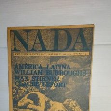 Libros: NADA CUADERNOS INTERNACIONALES PRIMAVERA 1979 NÚMERO 2. Lote 310494518