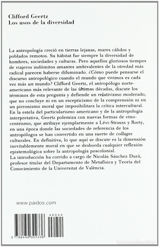 Libros: Los usos de la diversidad - Clifford Geertz - Foto 2