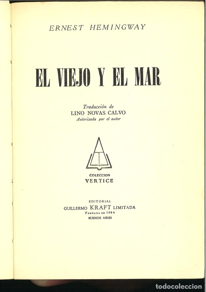 Libros: EL VIEJO Y EL MAR. Ernes Hemingway - Foto 2