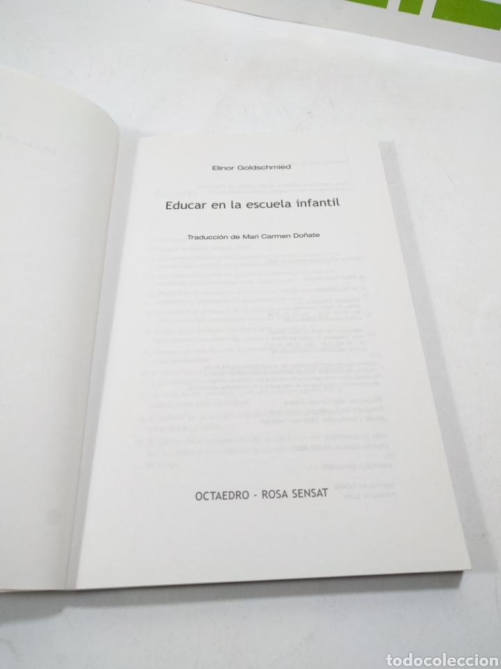 Libros: Educar en la escuela infantil. Elinor Goldschmied. Octaedro. - Foto 2