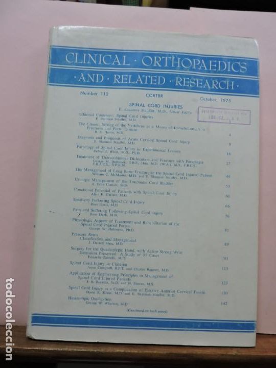 Livros em segunda m&atilde;o: Clinical orthopaedics and related research n&ordm; 112 octubre 1975