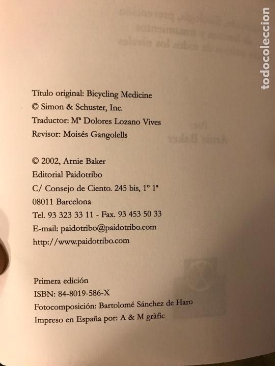 Libros: Medicina del ciclismo. Dr. Arnie Baker. - Foto 4