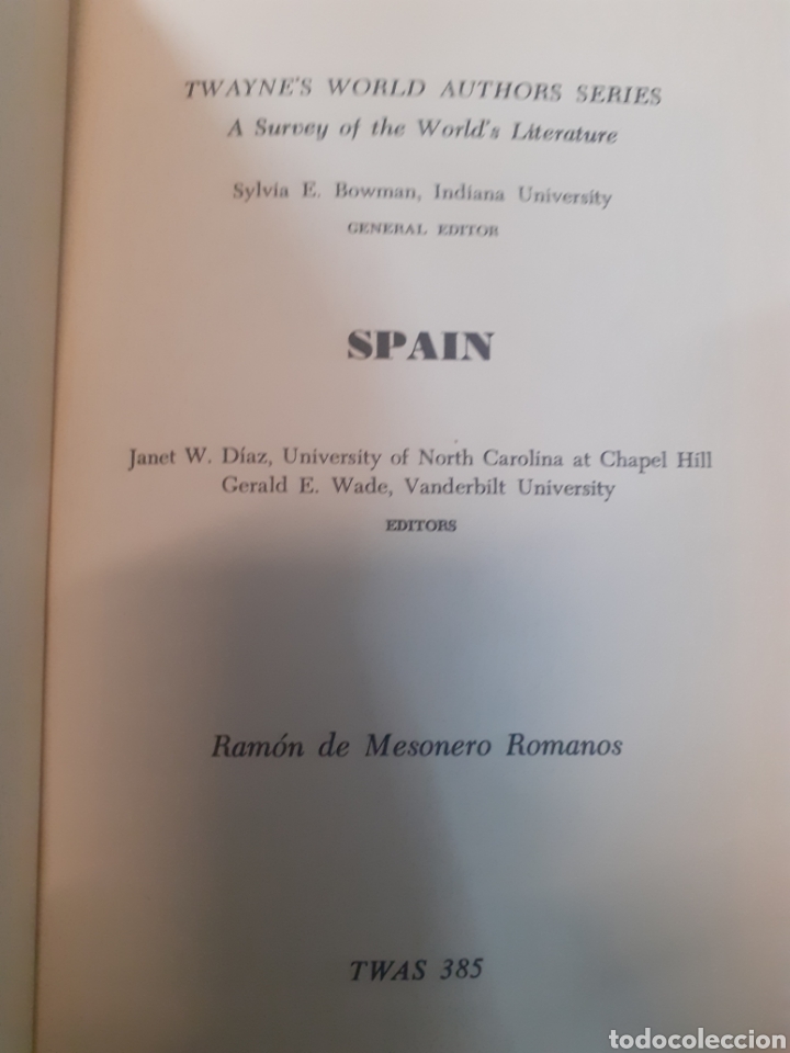 Libros: RAMON DE MESONERO ROMANOS - CURRY,Richard A. - Foto 3