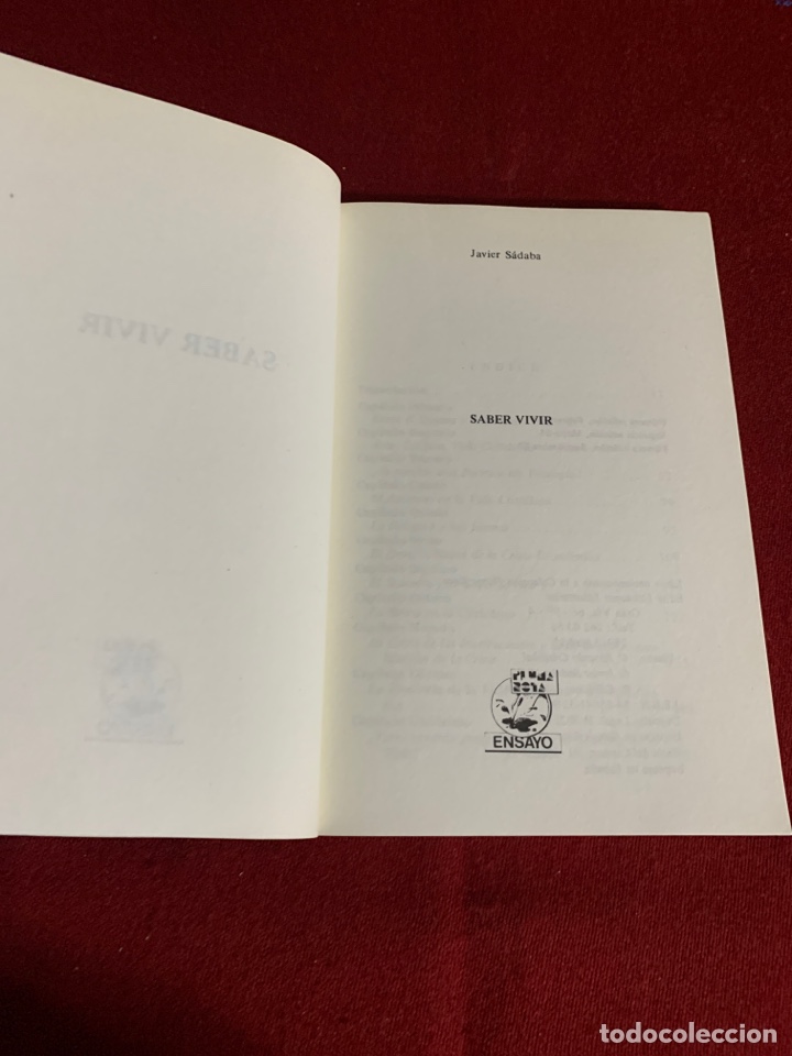 Libros: Saber vivir. Javier S&aacute;daba. - Foto 6