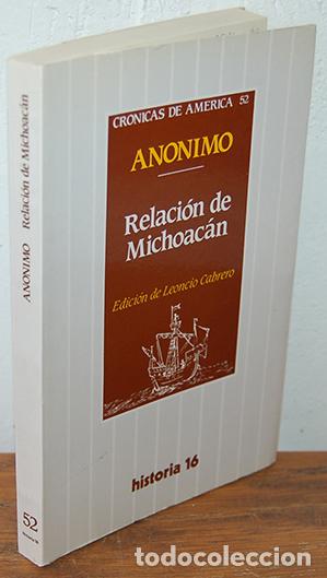Libros: RELACI&Oacute;N DE MICHOAC&Aacute;N - AN&Oacute;NIMO - Foto 1
