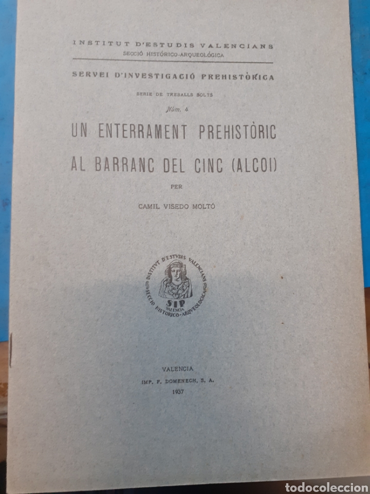 B&uuml;cher: UN ENTERRAMENT PREHISTORIC AL BARRAC DEL CINC (ALCOI) - VISEDO MOLTO,Camil