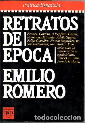 Libros: RETRATOS DE EPOCA. - ROMERO, Emilio. - Foto 1