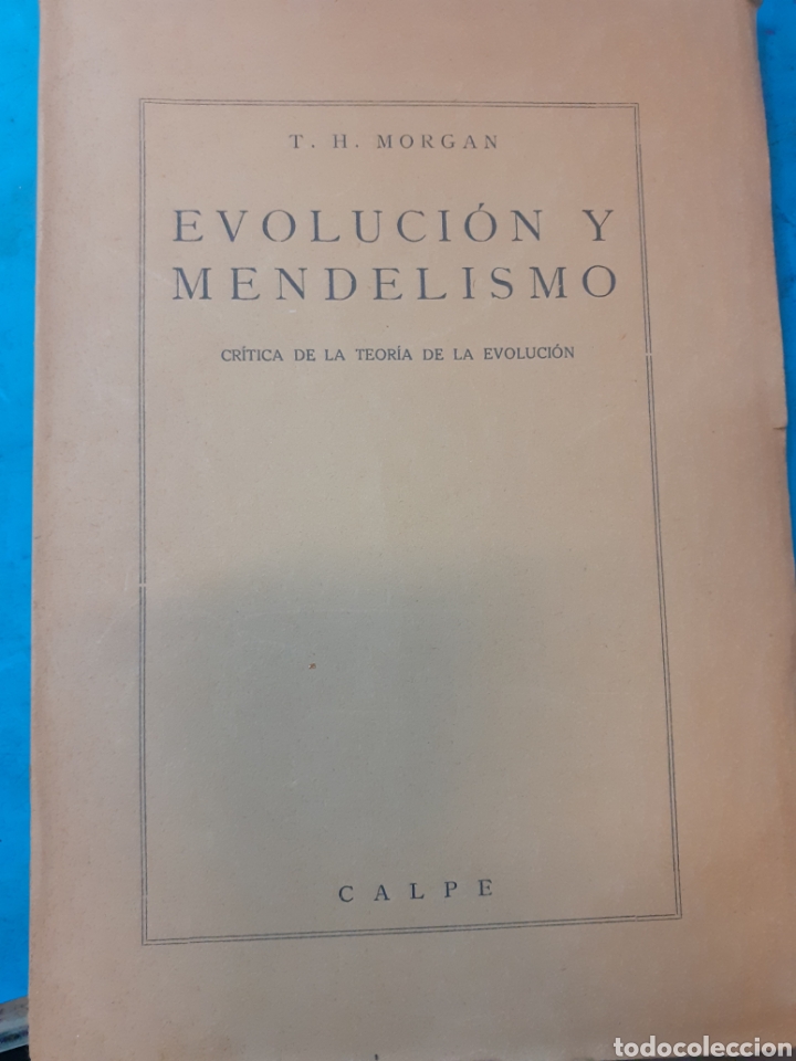 books: EVOLUCION Y MENDELISMO. Cr&iacute;tica de la teor&iacute;a de la evoluci&oacute;n - MORGAN,T.H.