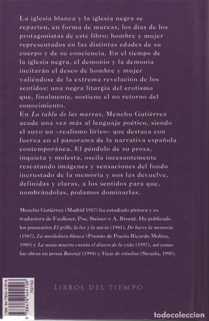 Libros: La tabla de las mareas. Menchu Guti&eacute;rrez. Siruela. 1998. - Foto 2