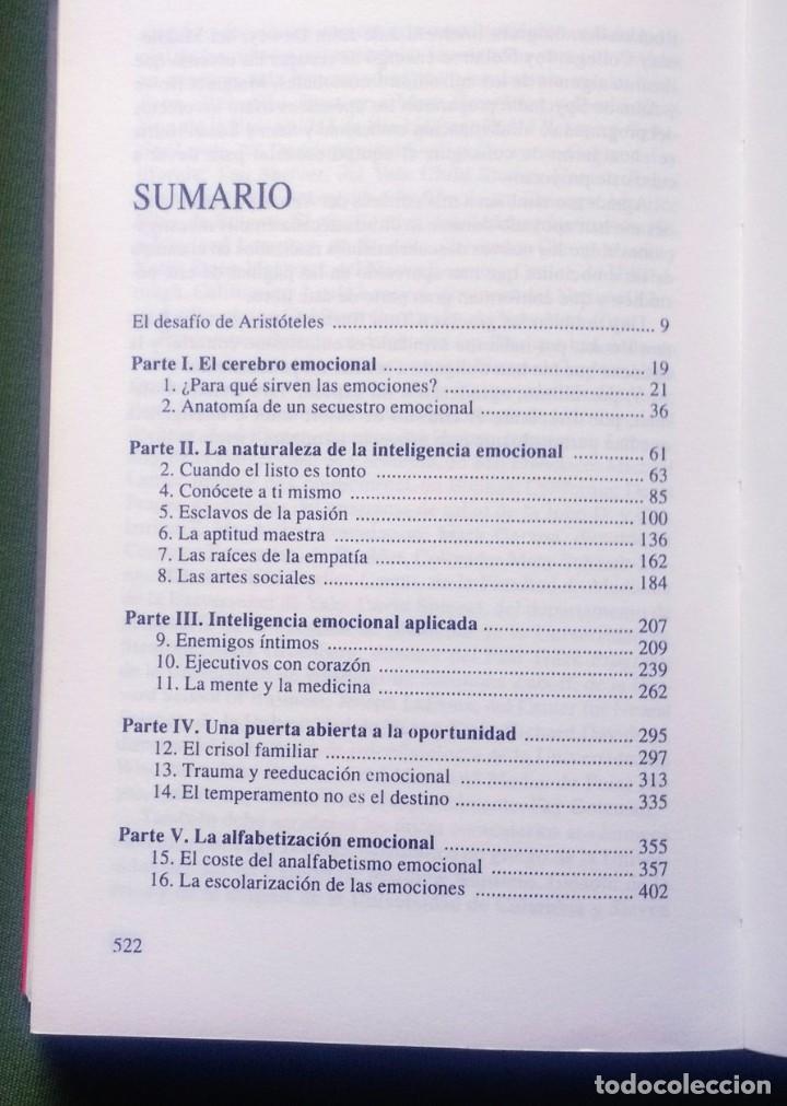 Libros: INTELIGENCIA EMOCIONAL - DANIEL GOMEMAN. - Foto 3
