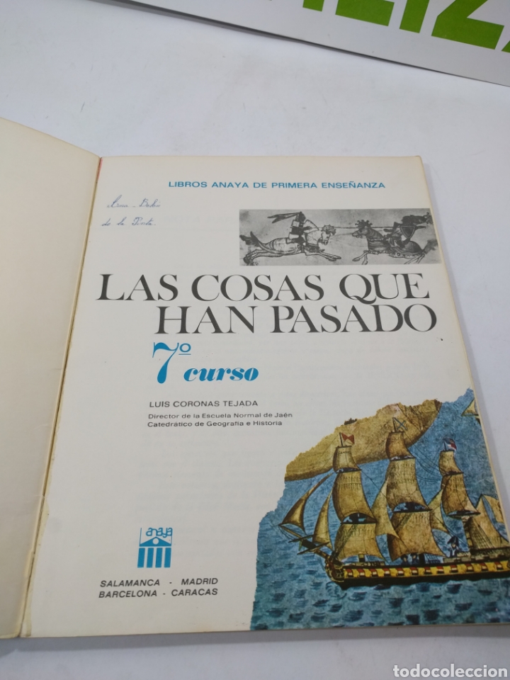 Libros: Las cosas que han pasado. 7&deg; Curso. Luis Coronas. - Foto 4