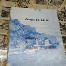Libros: NORMAS Y RELACIÓN DE ALUMNOS. LA SALLE . BILBAO. 1977-1978. Lote 313559188