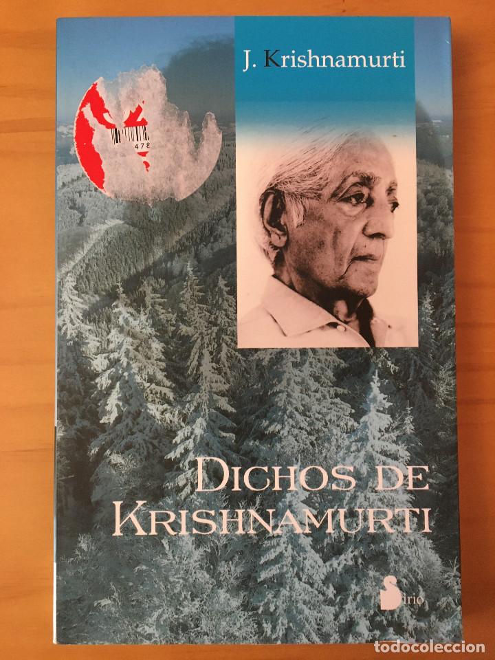 Libros: DICHOS DE KRISHNAMURTI - J.KRISHNAMURTI - Foto 1