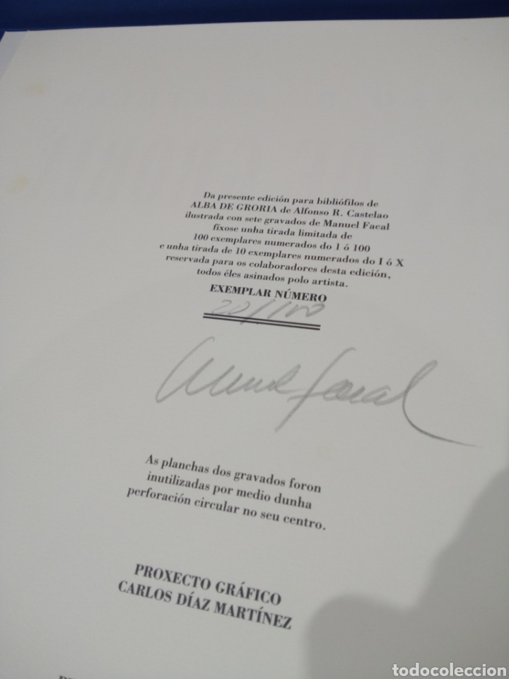 Libros: Alba de Gloria. 20 de 100 - Castelao. Manuel Facal - Foto 4