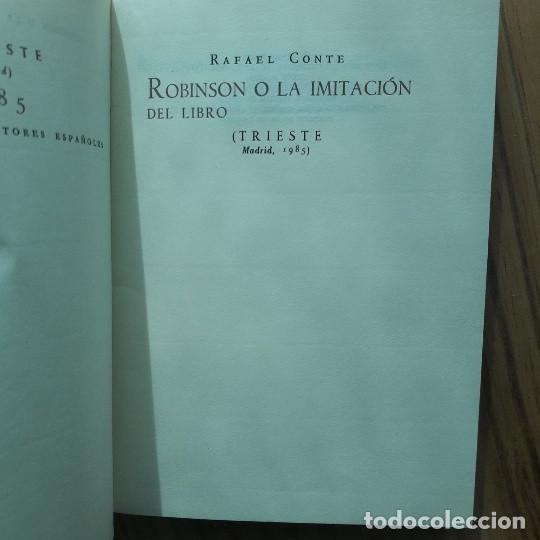Libros: ROBINSON O LA IMITACION DEL LIBRO - RAFAEL CONTE - Foto 2