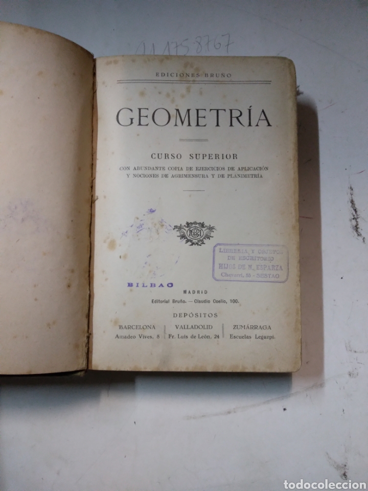 Libros: Geometria, Curso Superior, Ediciones Bru&ntilde;o - Foto 2