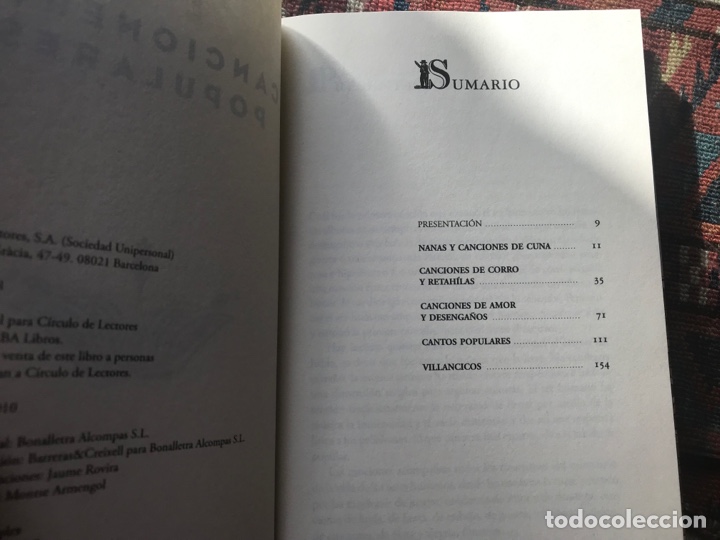 Libros: Canciones populares. C&iacute;rculo de lectores - Foto 3