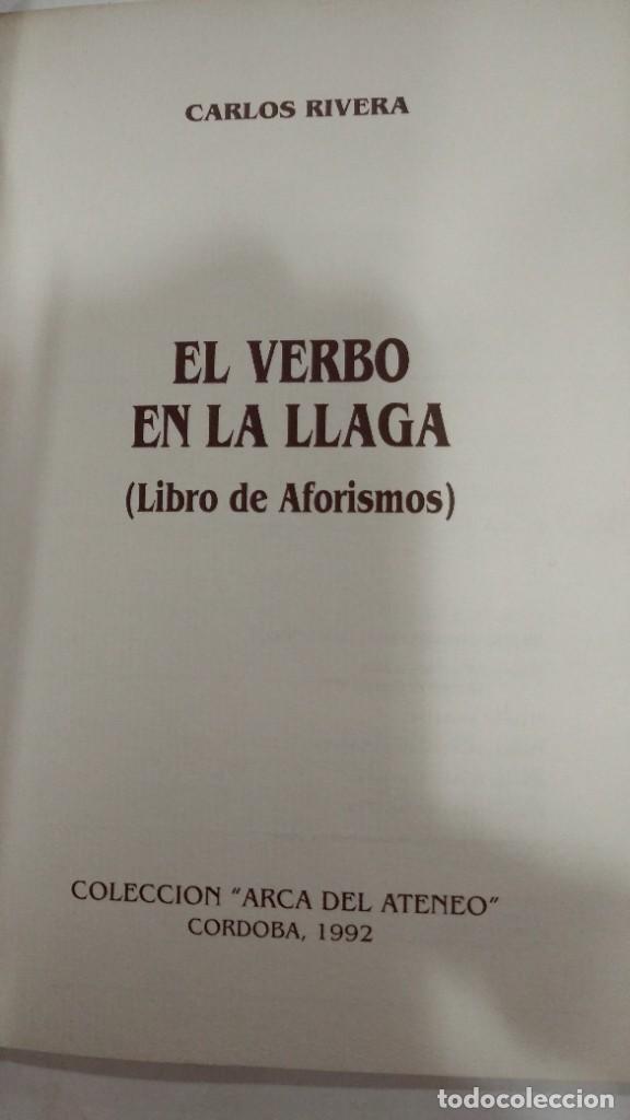 Libros: El verbo en la llaga (libro de aforismos) Carlos Rivera - Foto 2