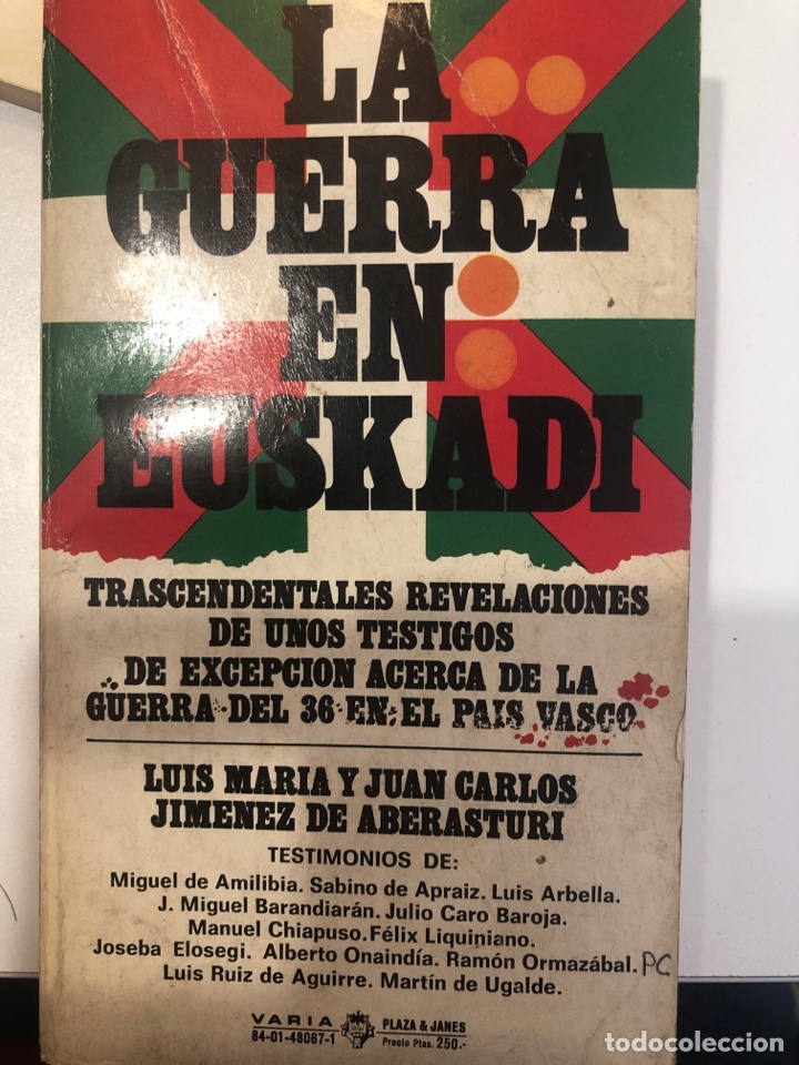 Libros: La guerra en euskadi. Plaza i janed - Foto 1