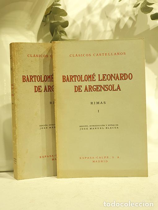 Libros: Rimas. 2 tomos. - ARGENSOLA, Bartolom&eacute; Leonardo. - Foto 1