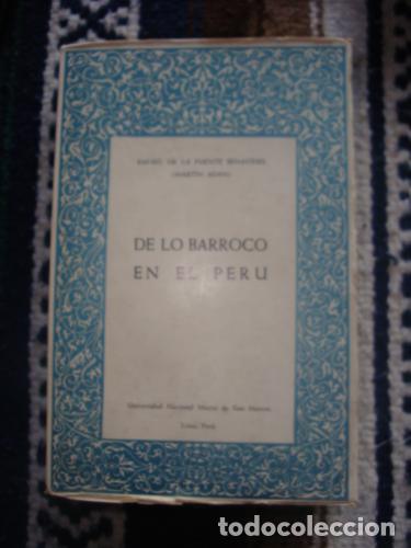 Libros: ADAN, MART&Iuml;N (Rafael de la Fuente Benavides) - De lo barroco en el Per&uacute;