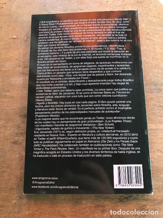 Libros: ERIC JAROSINSKI. NEIN. UN AMNIFIESTO. 1&ordf; EDC. 2016. - Foto 4