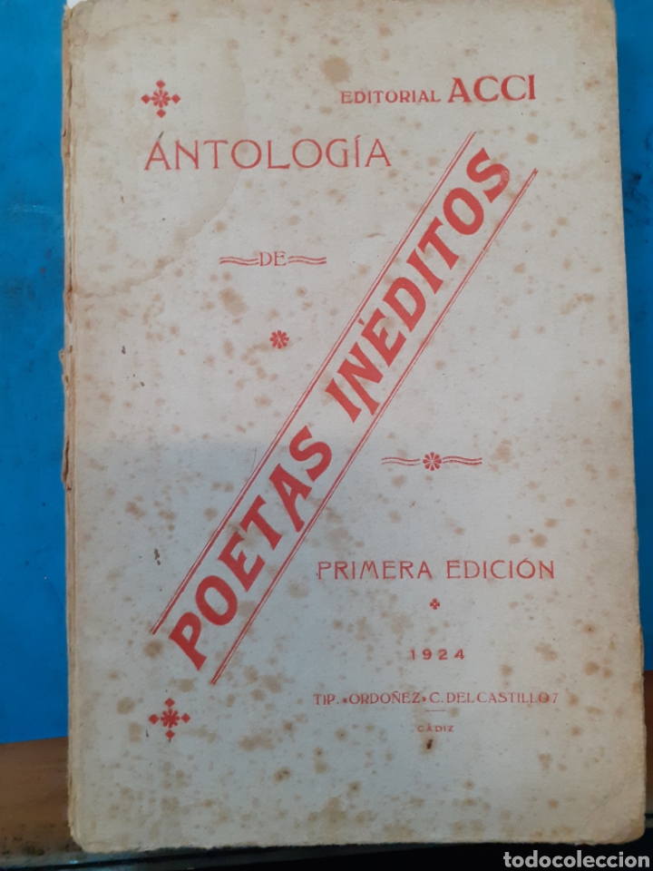 Livres: ANTOLOGIA DE POETAS INEDITOS