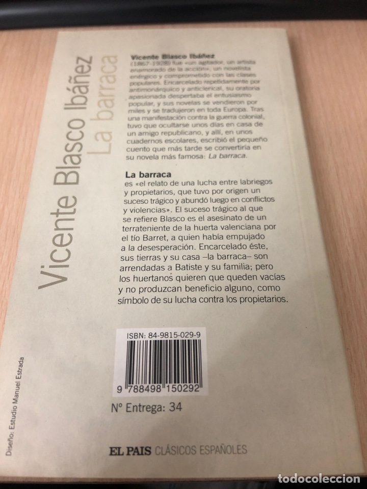 Libros: La barraca - Vicente Blasco Ib&aacute;&ntilde;ez- - Foto 2
