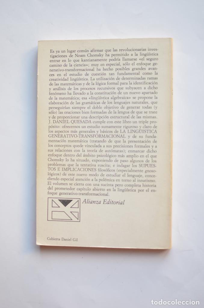 Libros: La ling&uuml;&iacute;stica generativo transformacional: supuestos e implicaciones - QUESADA, Jos&eacute; Daniel - Foto 4