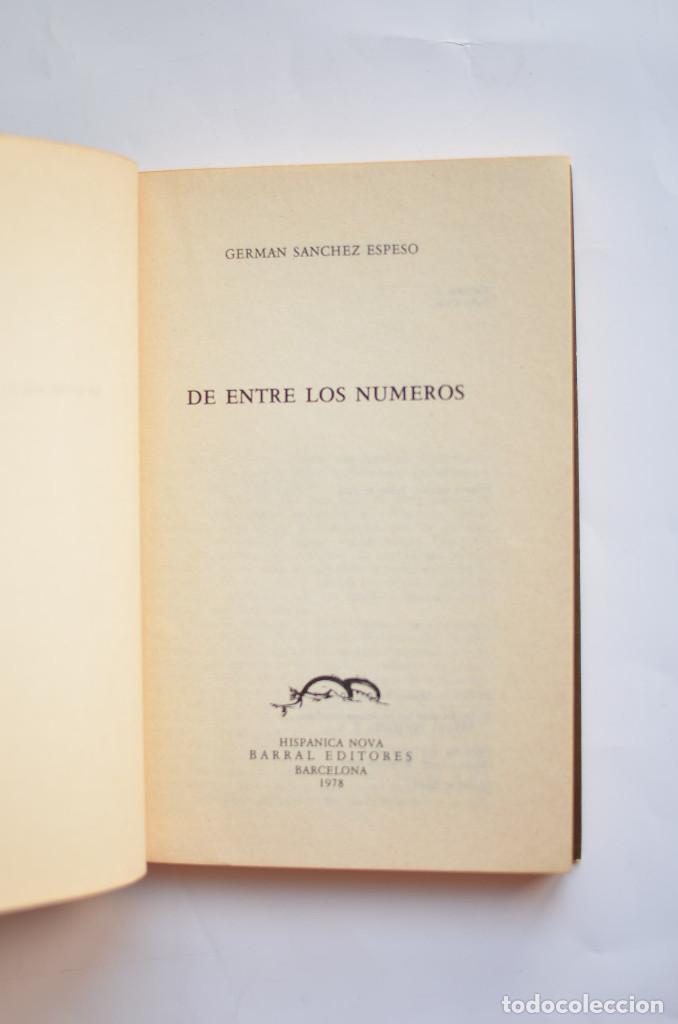 Libros: De entre los n&uacute;meros - S&Aacute;NCHEZ ESPESO, Germ&aacute;n - Foto 2