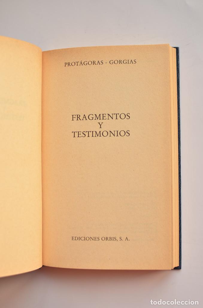 Libros: Fragmentos y testimonios - PROT&Aacute;GORAS Y GORGIAS - Foto 2