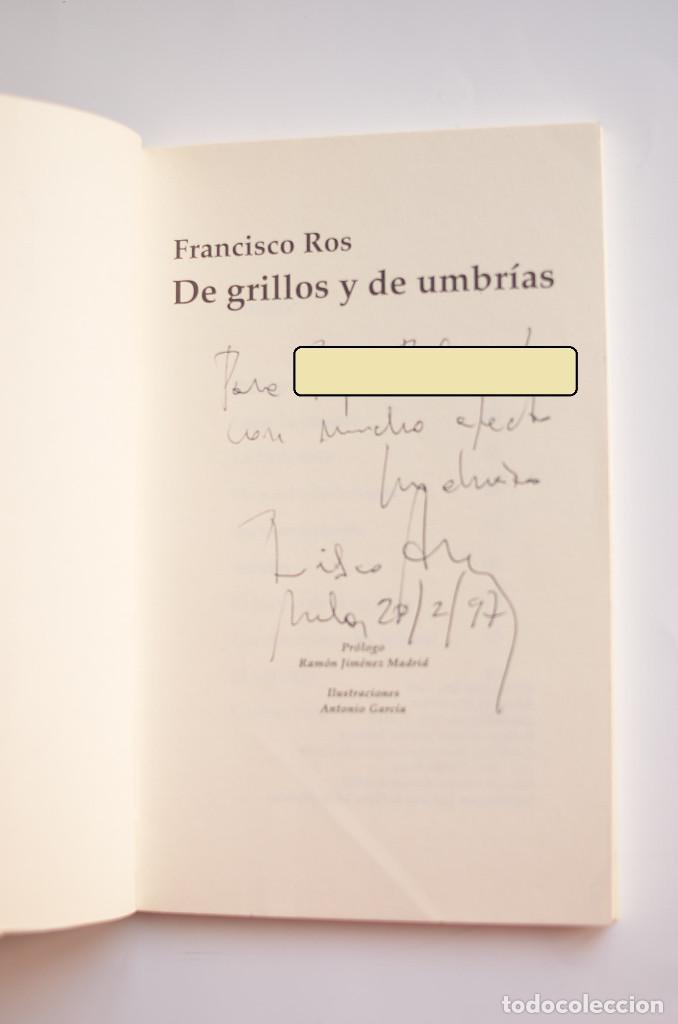 Libros: De grillos y de umbr&iacute;as - ROS, Francisco - Foto 2