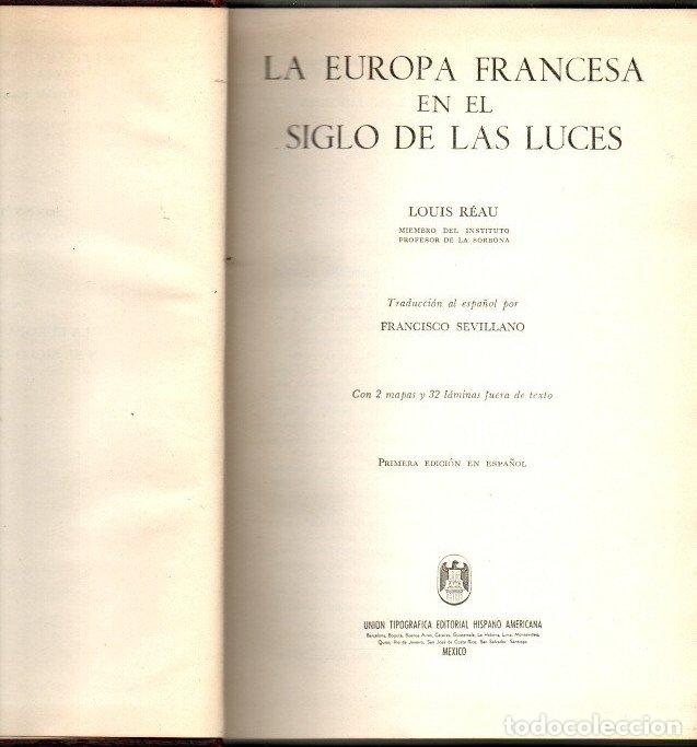 Libros: LA EUROPA FRANCESA EN EL SIGLO DE LAS LUCES. - REAU, Louis. - Foto 1