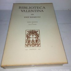 Libros: FACSIMIL BIBLIOTECA VALENTINA JOSEP RODRÍGUEZ NOTA PRELIMINAR DE JOAN FUSTER -1977- NUMERADO. Lote 315956123
