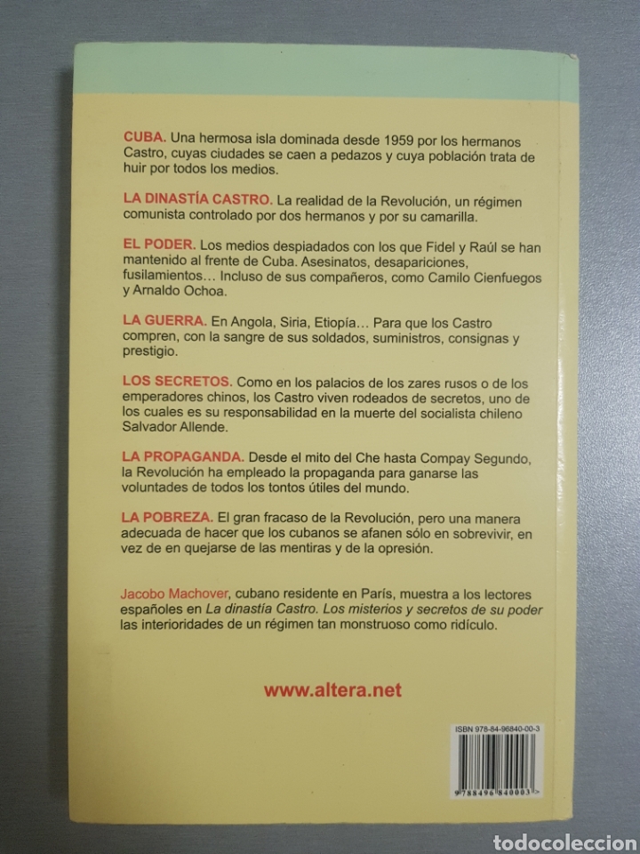 Libros: LA DINAST&Iacute;A CAATRO . JACOBO MACHOVER - Foto 2