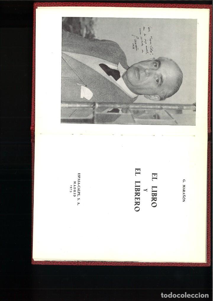 Libros: EL LIBRO Y EL LIBRERO. G. Mara&ntilde;&oacute;n - Foto 2