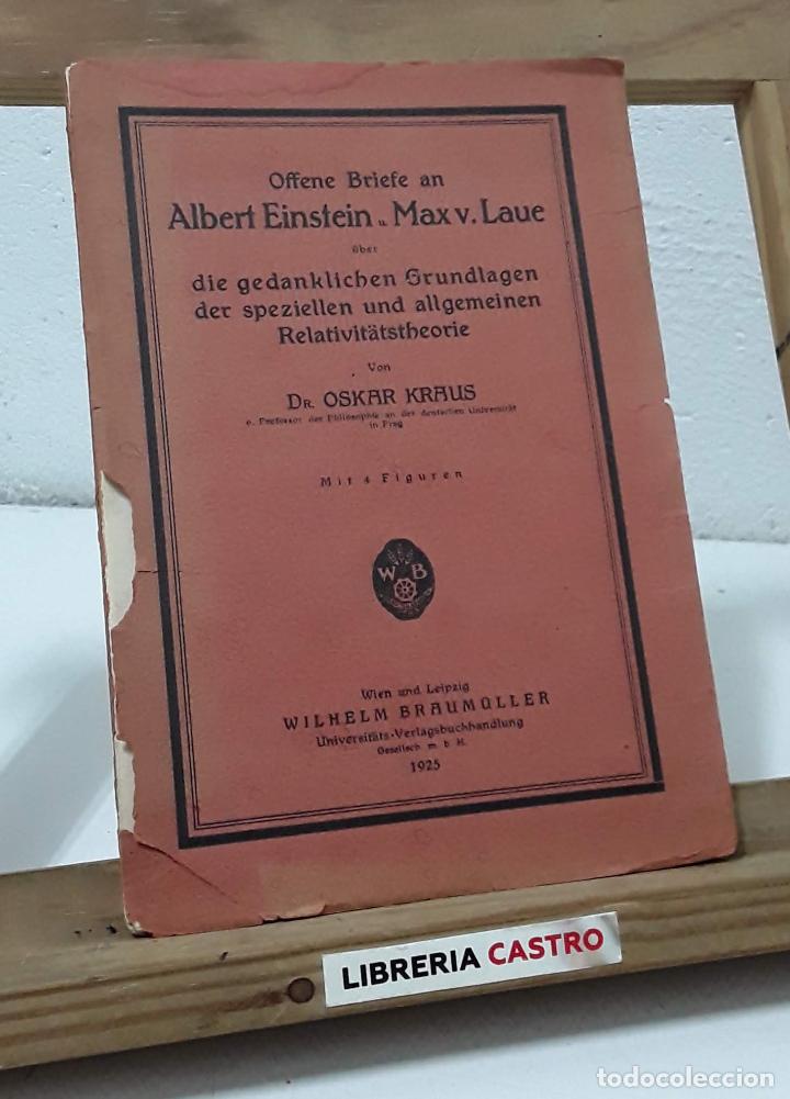 Libros: Offene briefe an Albert Einstein u Max v. Laue - Oskar Kraus - Foto 1