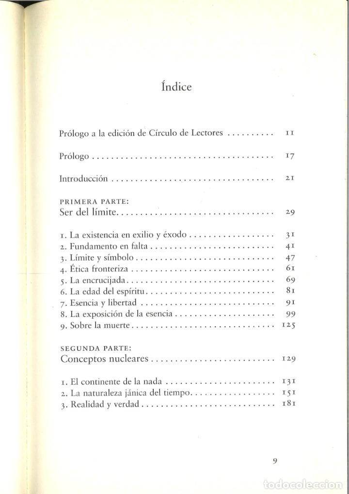 Libros: LA RAZ&Oacute;N FRONTERIZA. Eugenio Tr&iacute;as - Foto 2