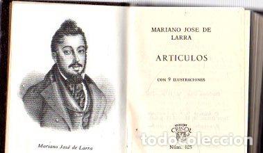 Libros: Art&iacute;culos - Larra, Mariano Jos&eacute; de - Foto 1