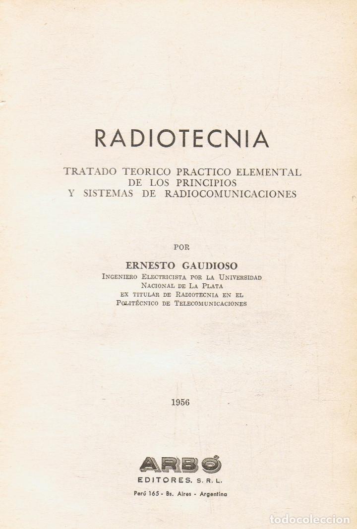 Libros: RADIOT&Eacute;CNIA. - Gaudioso. Ernesto, - Foto 1