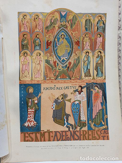 Libri di seconda mano: [Cromolitograf&iacute;a] Miniatura-portada del libro de los Testamentos o Privilegios que se conserva en l