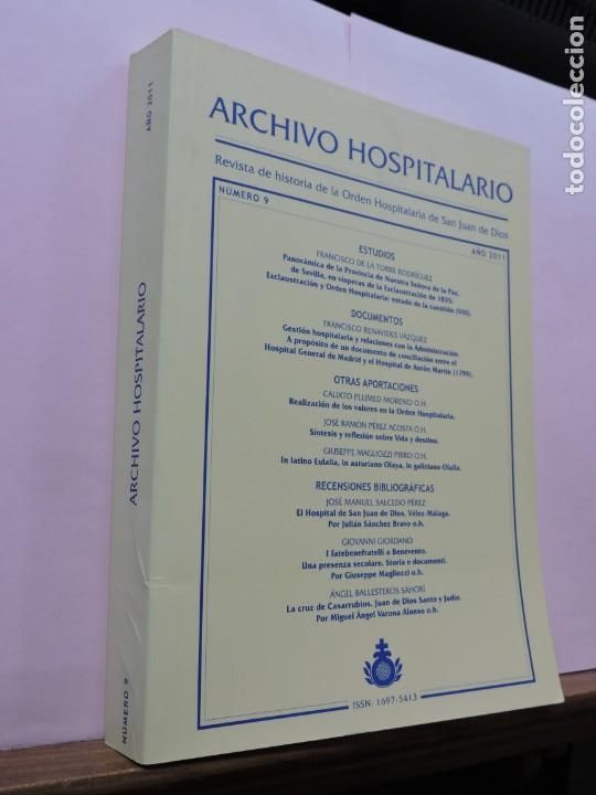 books: Archivo Hospitalario: Revista de historia de la Orden Hospitalaria de San Juan de Dios n&ordm;9 a&ntilde;o 2011