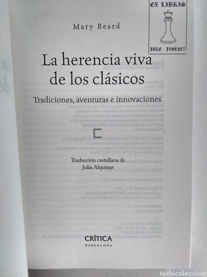 Libros: La herencia viva de los cl&aacute;sicos / Mary Beard - Foto 4