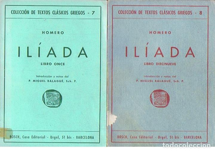 Libros: IL&Iacute;ADA. Libros 1, 6, 11 y 19. (4 vols.) - Homero. - Foto 2