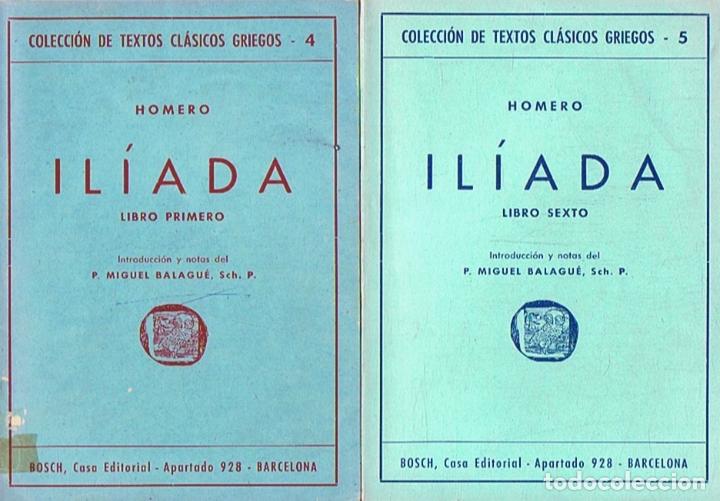 Libros: IL&Iacute;ADA. Libros 1, 6, 11 y 19. (4 vols.) - Homero. - Foto 1