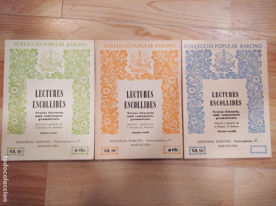 Libros: Lectures escollides. Col.lecci&oacute; Popular Barcino. 3 volums - Foto 1
